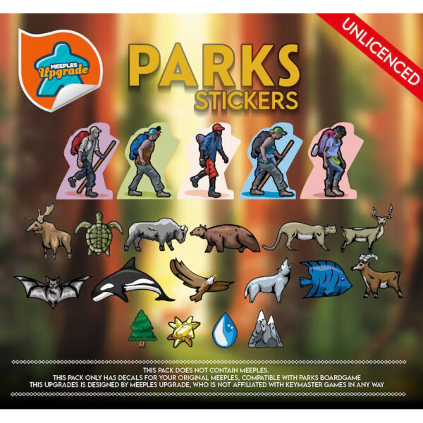 parks-1.jpg Parks board game custom stickers applied to wooden meeples
