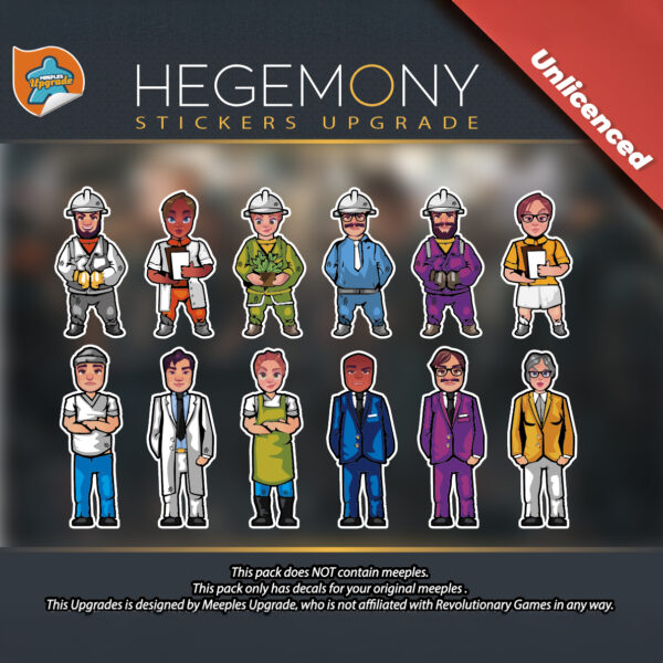 Hegemony board game sticker kit decals for meeple classes