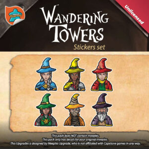 Wandering Towers sticker kit decals for board game meeples