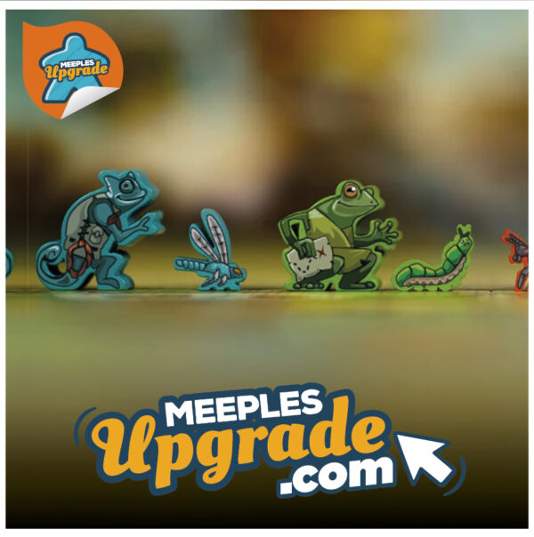 Chameleon and monkey meeple upgrade stickers