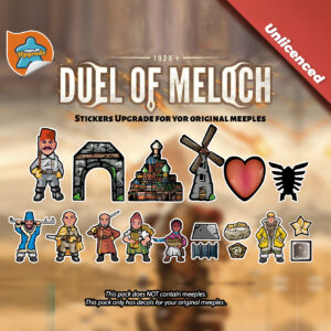 Duel of Meloch board game complete meeples upgrade stickers set